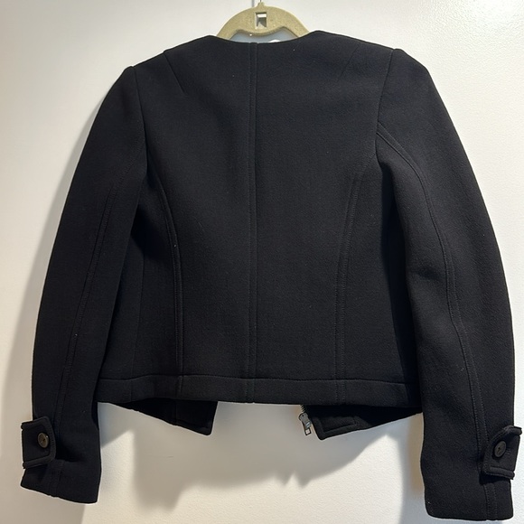 Vince Black Asymmetrical Knit Moto jacket - Picture 2 of 5